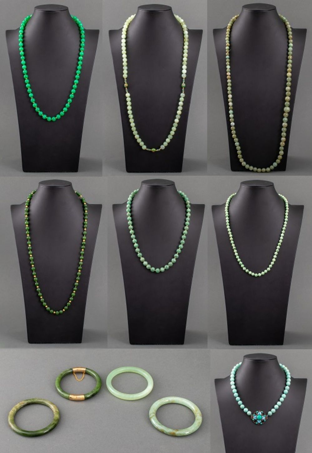 CHINESE JADEITE AND HARDSTONE JEWELRY,