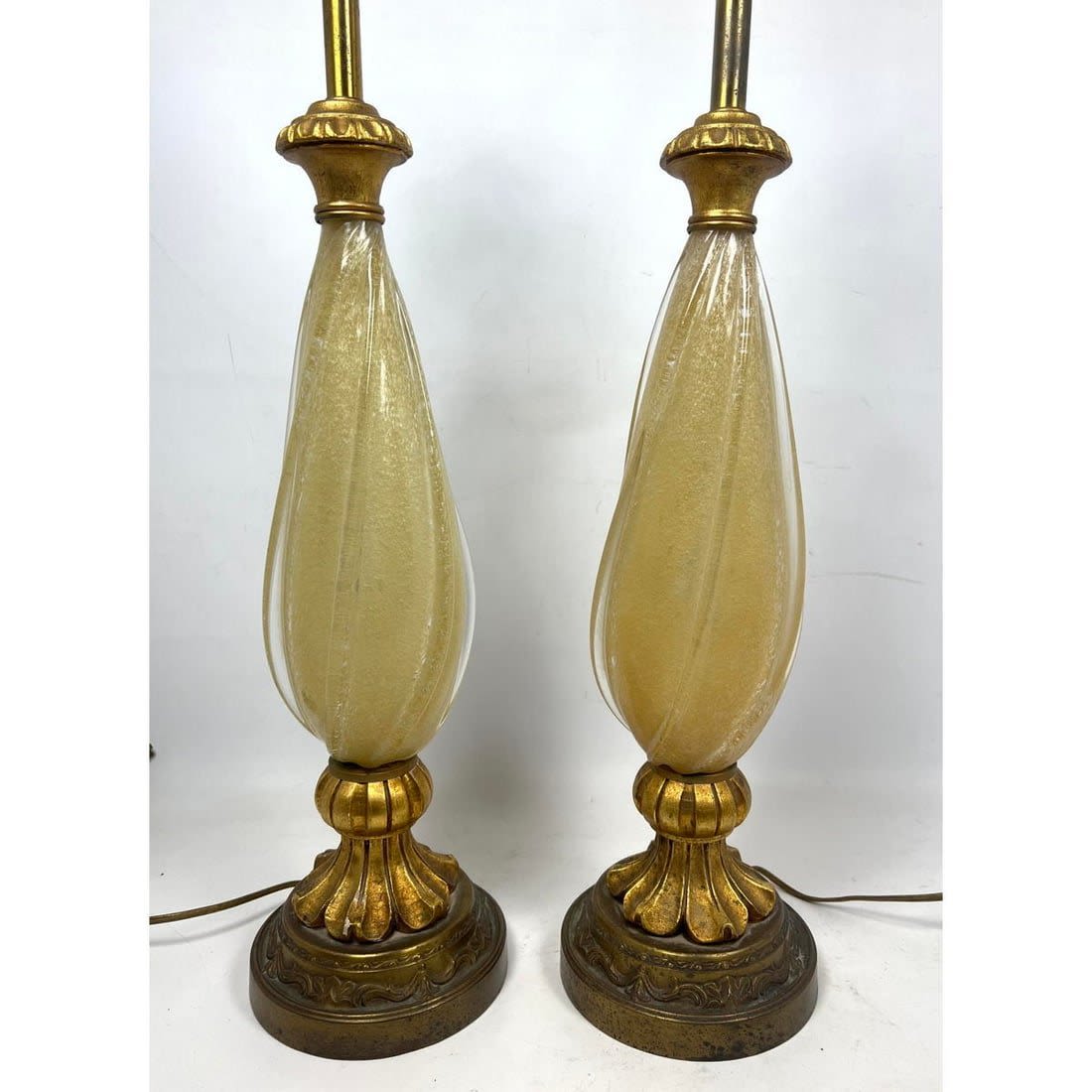 Pr Decorator Teardrop form Table Lamps.