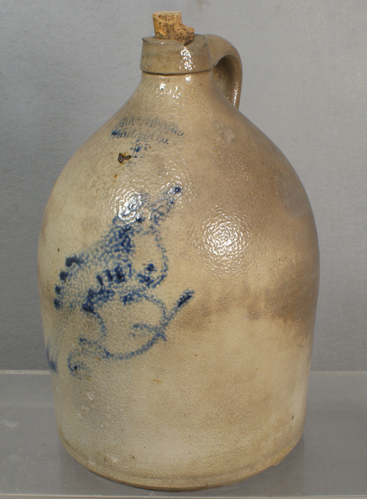 1 1/2 gal blue bird decorated