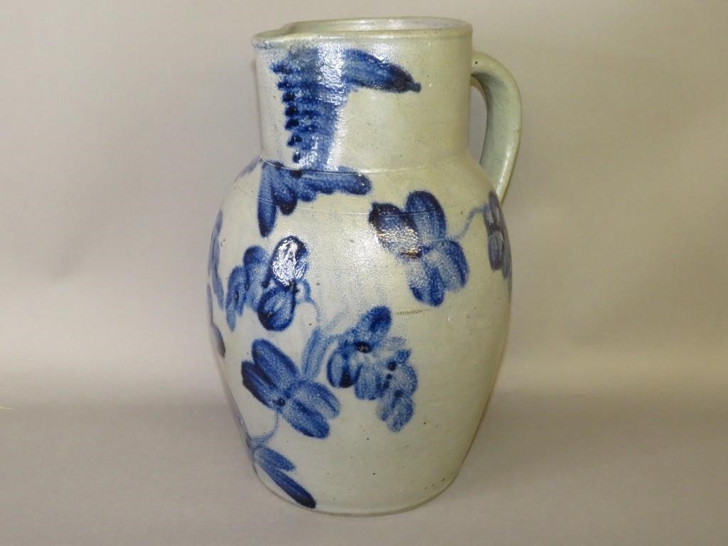 1 1/2 GALLON COBALT DECORATED