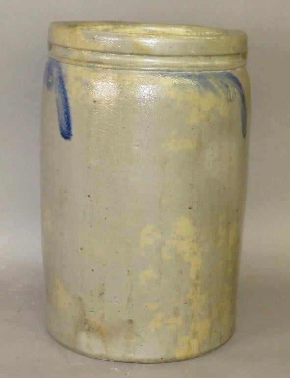 1 1/2 GALLON COBALT DECORATED