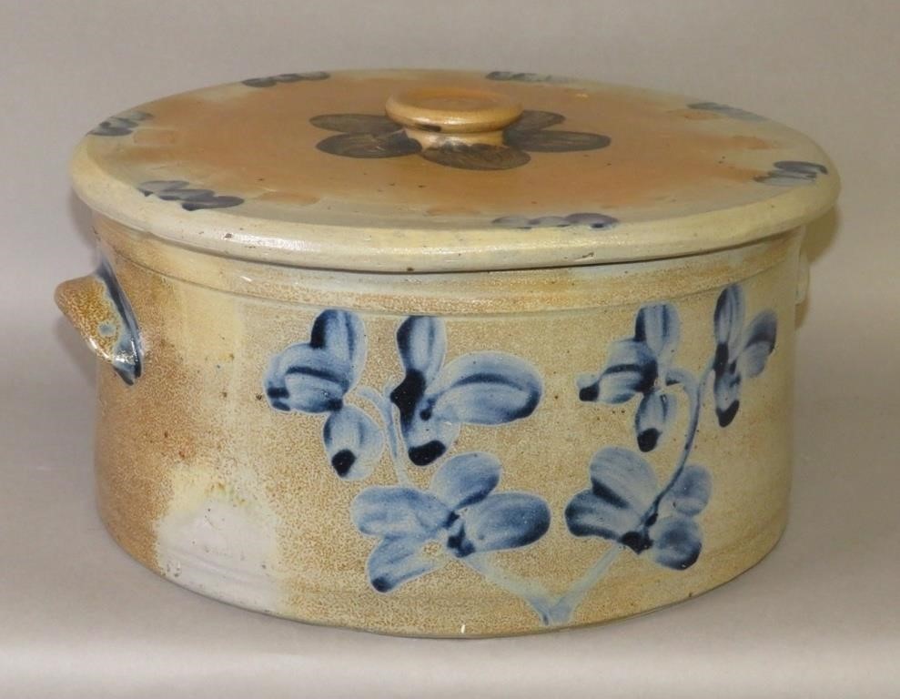 1 1/2 GALLON COBALT DECORATED