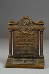 (1) BRONZE BOOKEND BRADLEY & H