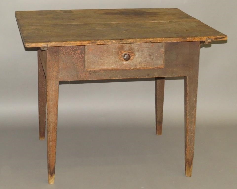 1 DRAWER WORK TABLEca. 1800; in