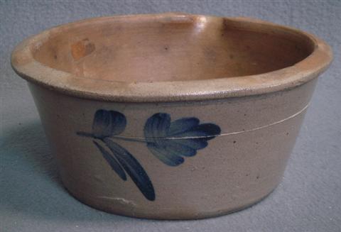 1 gal blue decorated stoneware