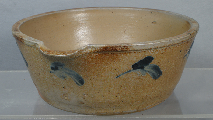1 gal blue decorated stoneware