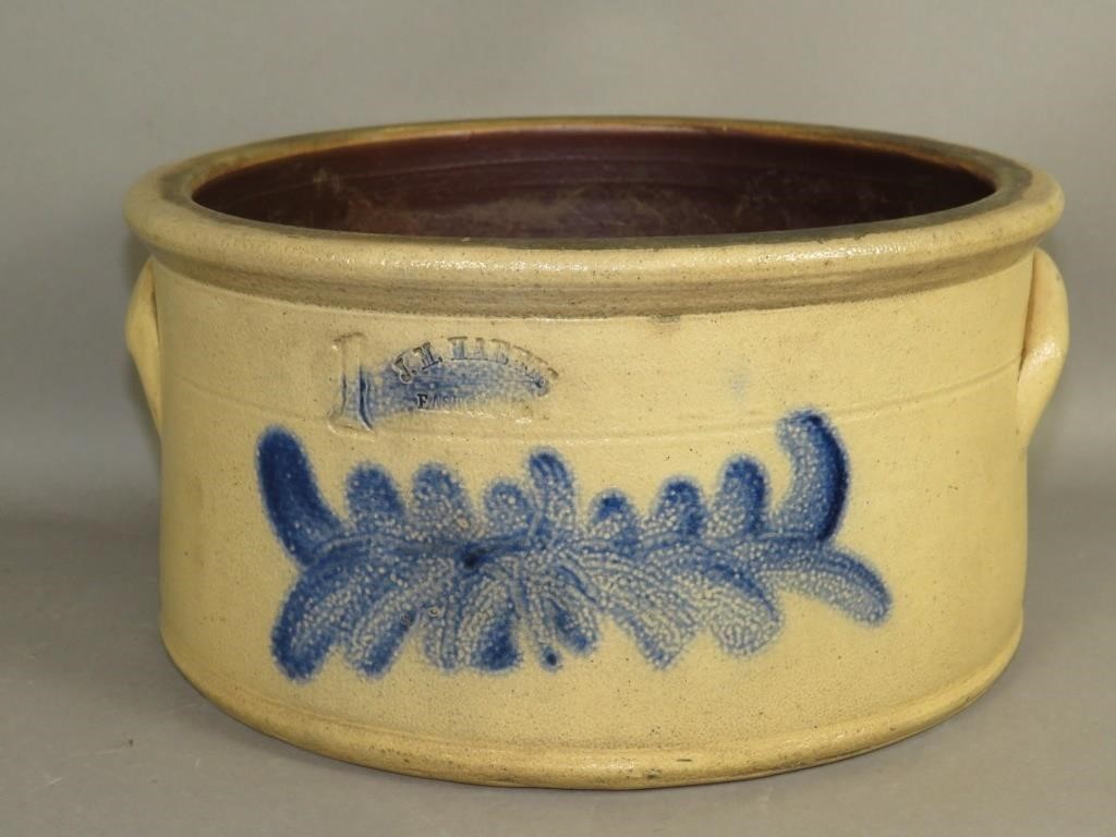 1 GALLON STONEWARE CROCK BY J.M.