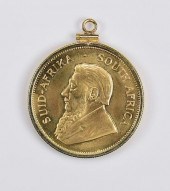 1 OZ 22K GOLD SOUTH AFRICAN KR
