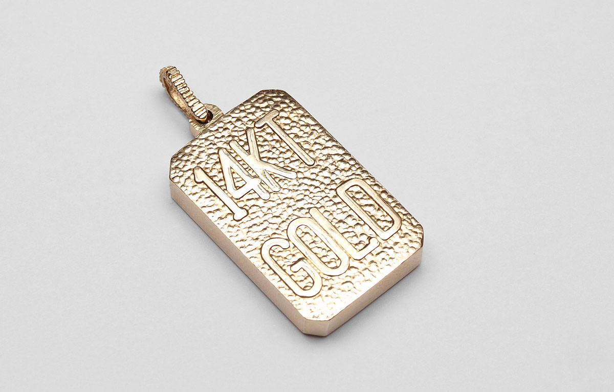 1 OZ GOLD INGOT PENDANT: Assayed at