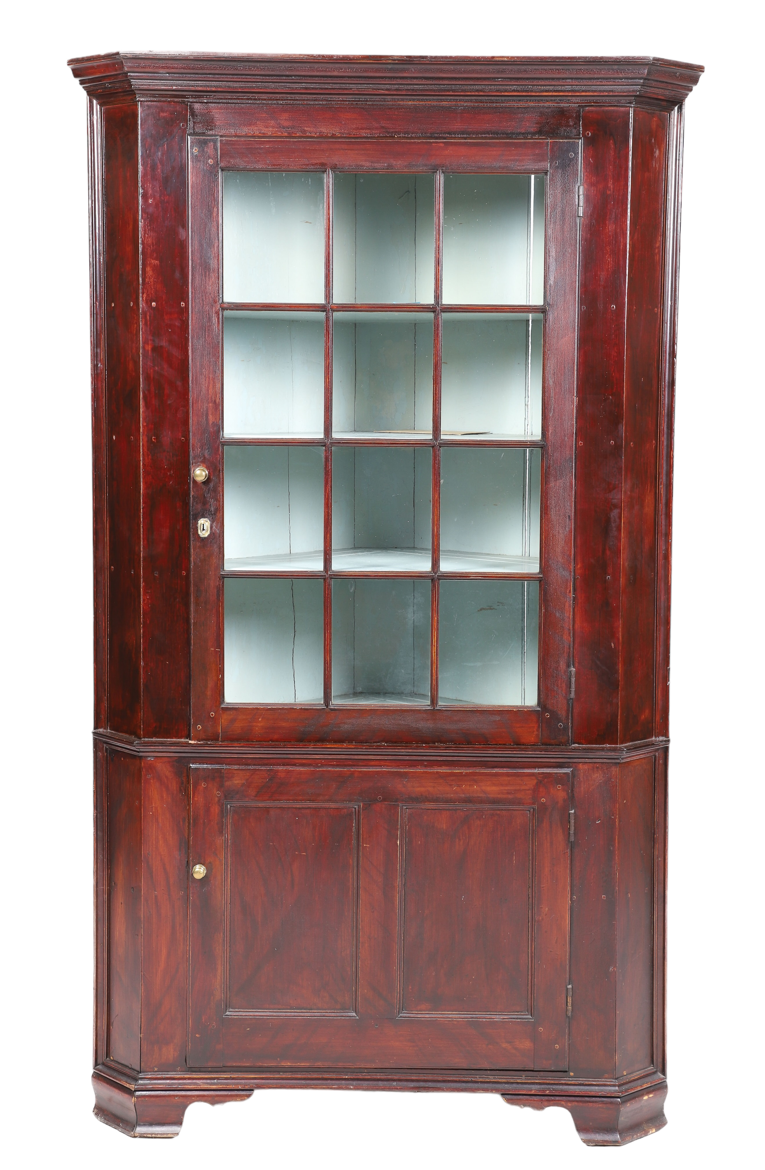 1 pc cherry corner cabinet, top