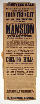 1 piece.   Auction Broadside.