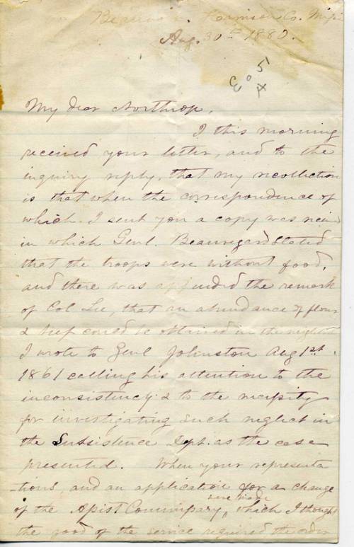 1 piece.  Autograph Letter