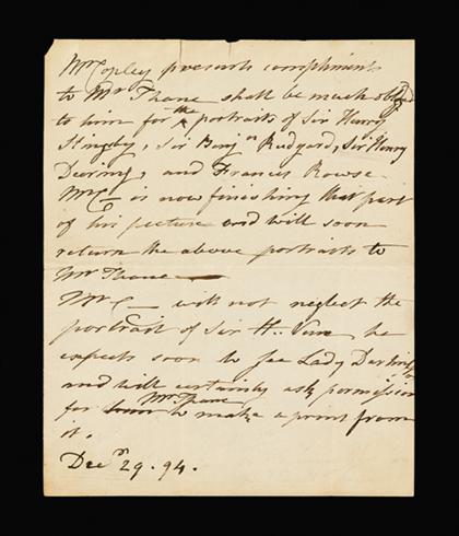 1 piece.  Autograph Letter