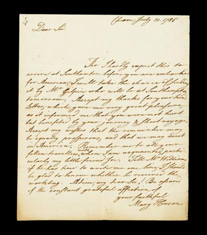 1 piece.  Autograph Letter