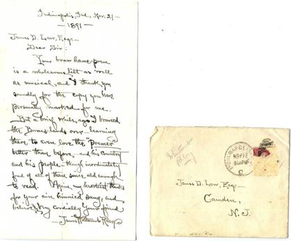 1 piece.  Autograph Letter