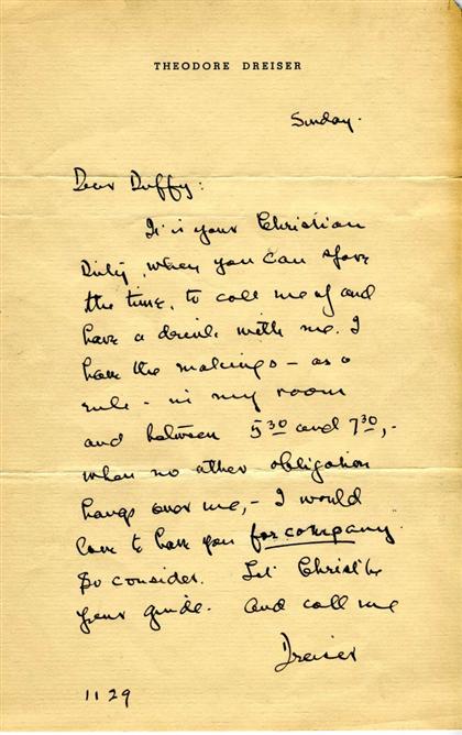 1 piece.  Autograph Letter