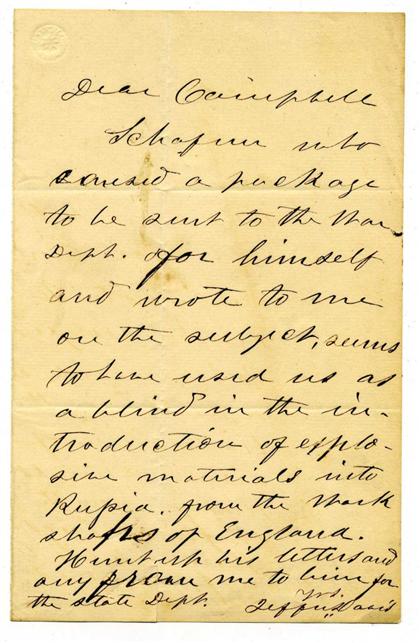 1 piece.  Autograph Letter