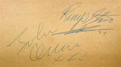 1 piece.  Cut Signatures. Lennon,