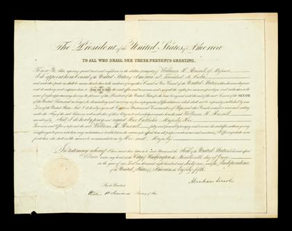 1 piece.  Document Signed. Lincoln,