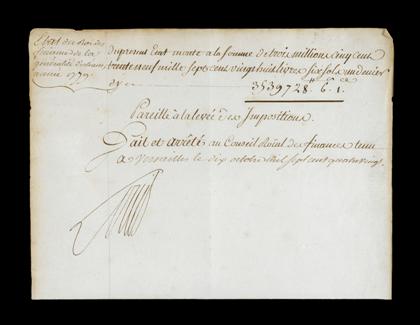 1 piece.  Document Signed. Louis