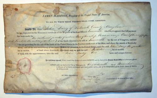 1 piece.  Document Signed. Madison,