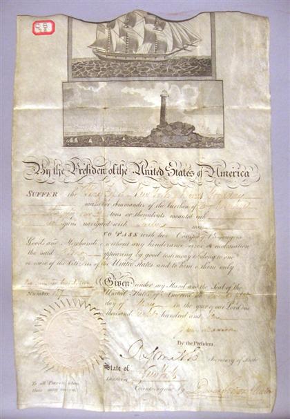 1 piece.  Document Signed. Madison,