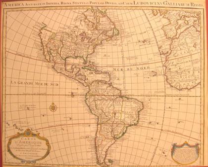 1 piece.  Engraved Map With Outline