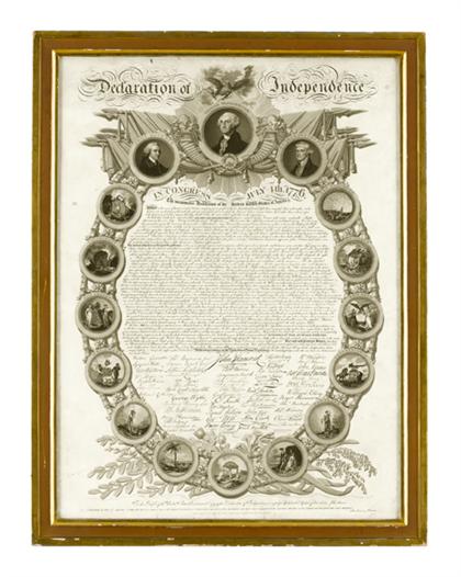 1 piece.  Engraving. "Declaration