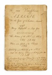 1 piece.  (Manuscript Almanac.
