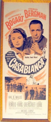 1 piece.  Movie Poster. "Casab