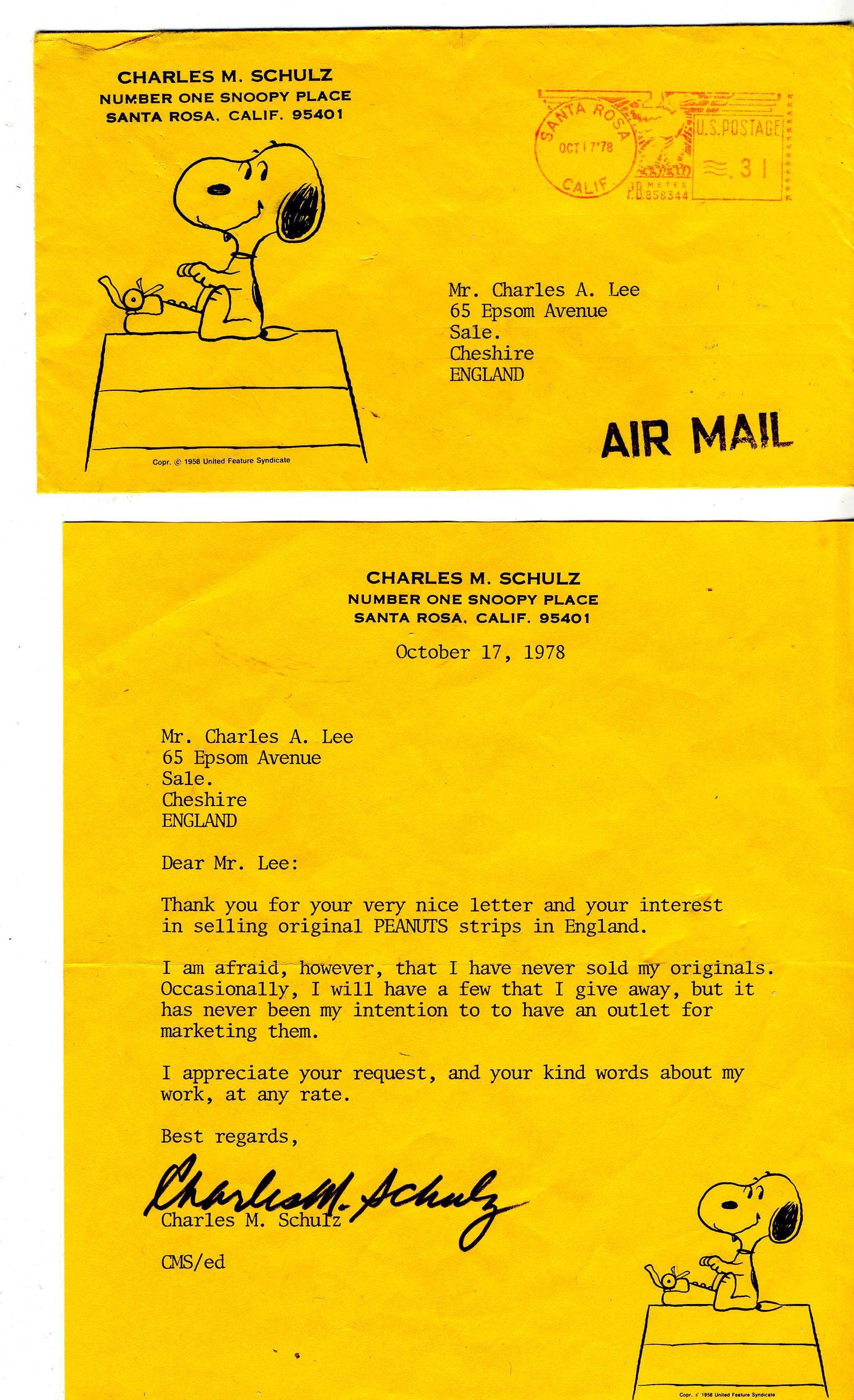 1 piece.  Typed Letter Signed.