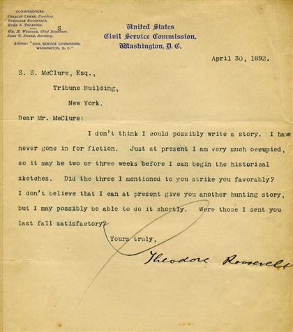 1 piece.  Typed Letter Signed.