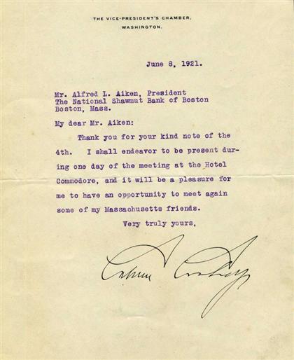 1 piece.  Typed Letter Signed.