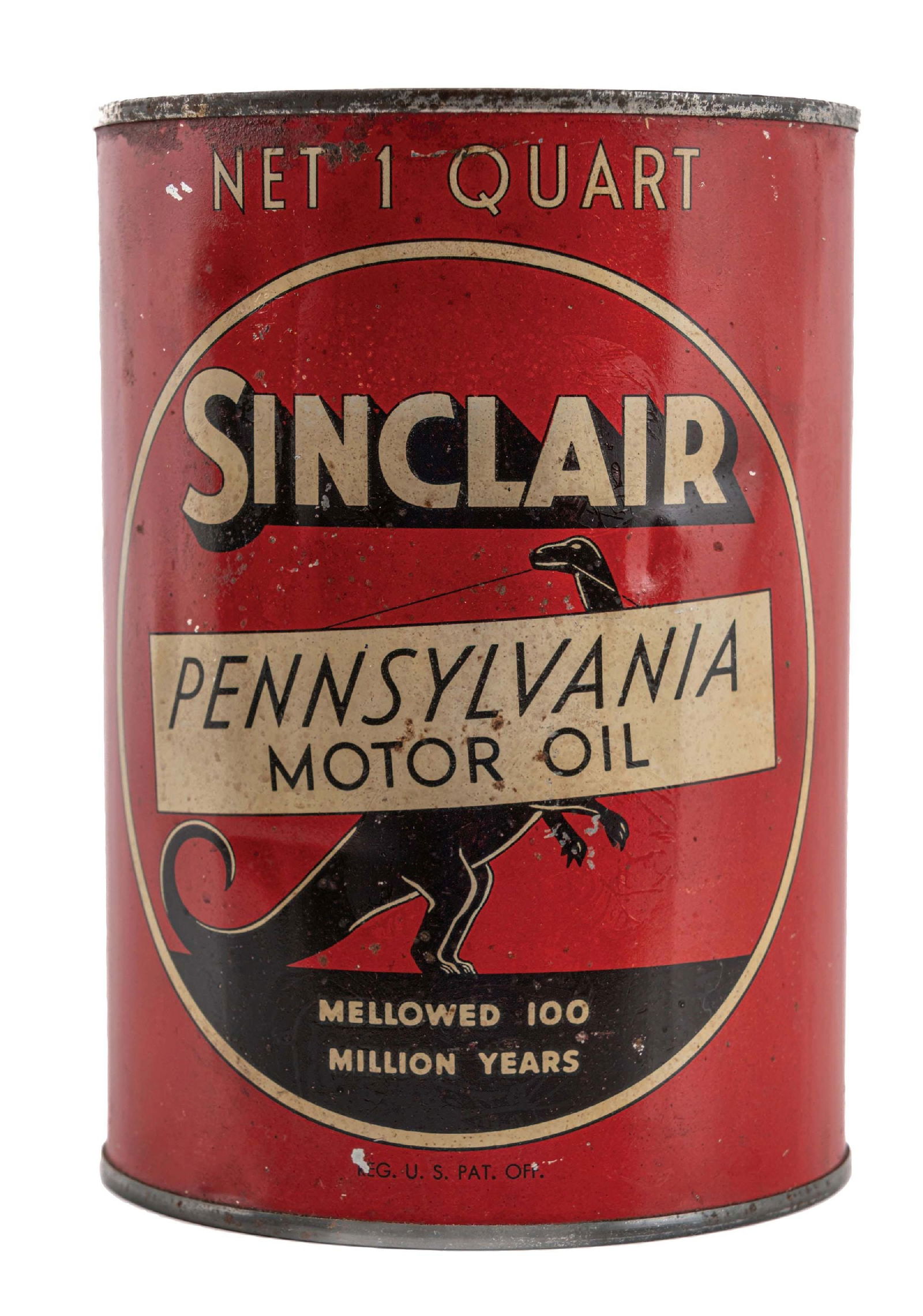 1 QUART SINCLAIR MOTOR OIL CAN W/