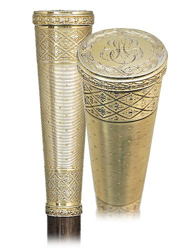 1. SILVER GILT “CAZAL” DRESS CANE