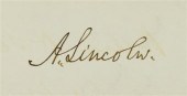 1 vol.  (Abraham Lincoln.) Aut