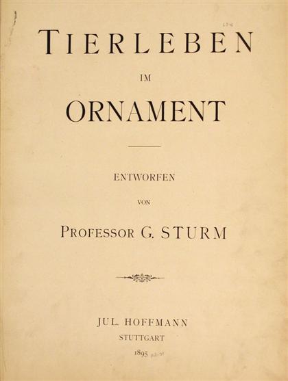 1 vol.  (Art Nouveau.) Sturm, G.