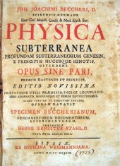 1 vol.  Becher, Johann Joachim