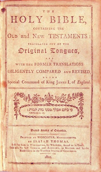 1 vol.  (Bible in English.) The