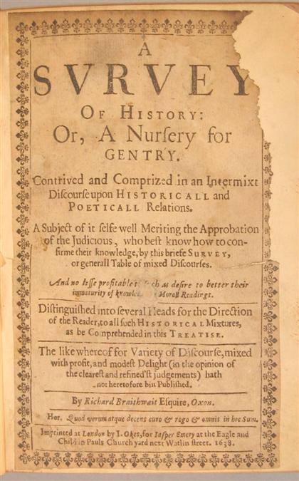 1 vol.  Brathwaite, Richard. A