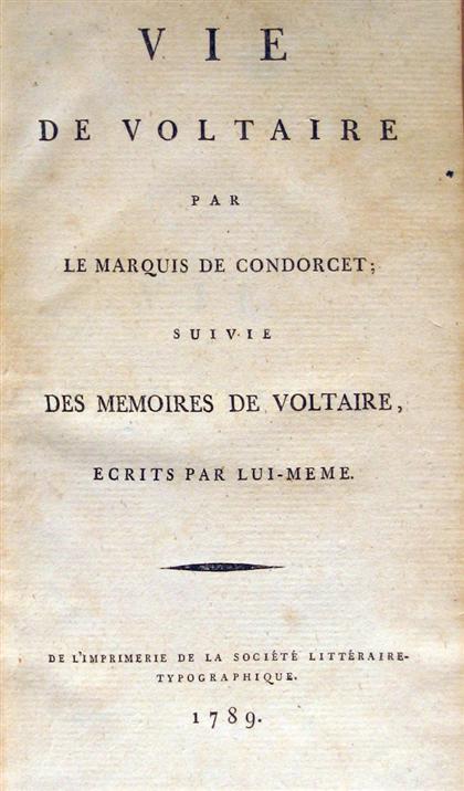 1 vol.  Condorcet, (Antoine-Nicolas