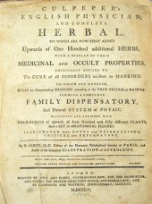 1 vol.  (Culpeper, Nicholas.)