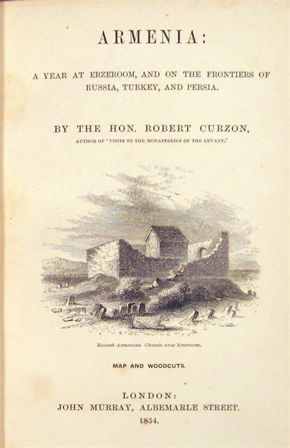 1 vol.  Curzon, Robert. Armenia: