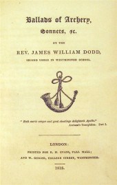 1 vol.  Dodd, James William. B