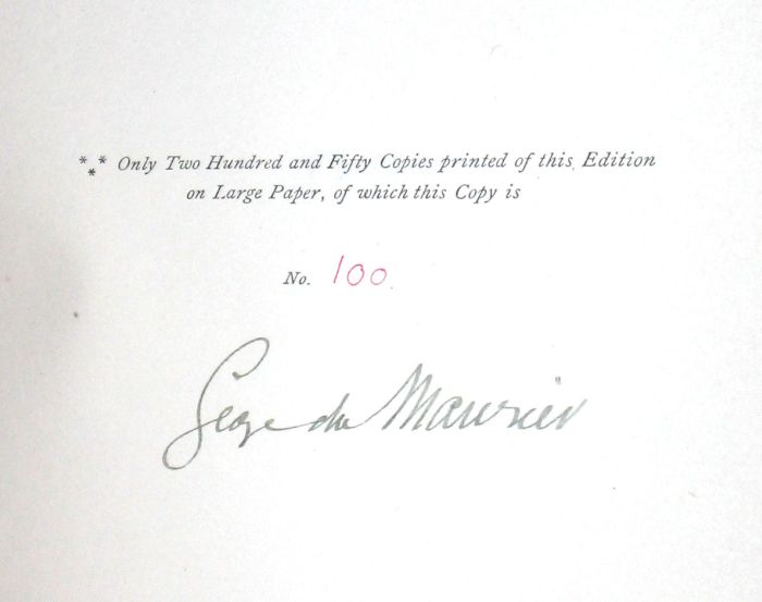 1 vol.  Du Maurier, George. Trilby.