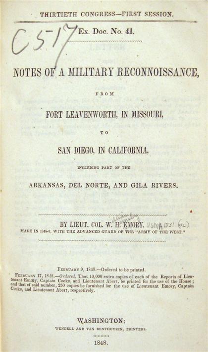 1 vol.  Emory, William Hemsley.
