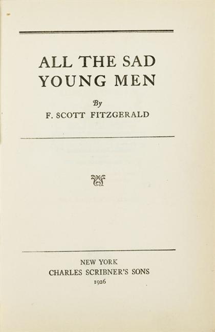 1 vol.  Fitzgerald, F. Scott. All