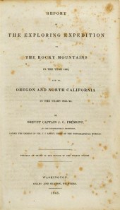 1 vol.  Fremont, J(ohn) C(harl