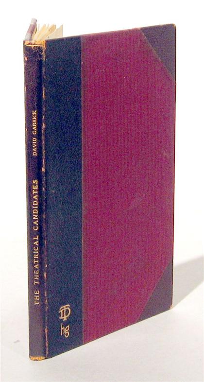 1 vol.  [Garrick, David.] The