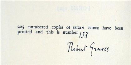 1 vol.  Graves, Robert. Poems 1929.